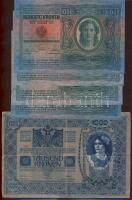 1902-17. 1K (15x, 2klf), 10K (2x), 20K (3x), 100K (4x), 1000K (1x) mind "Deutschösterreich&quot...