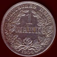 Német Birodalom/Császárság 1904A 1M Ag T:2/3+