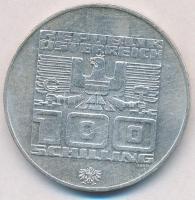 Ausztria 1976. 100Sch Ag "Innsbruck - XII. téli olimpia / Síelő" T:2
Austria 1976. 100 Sc...