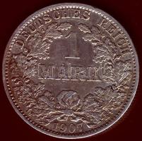 Német Birodalom/Császárság 1907A 1M Ag T:3+