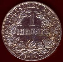 Német Birodalom/Császárság 1914A 1M Ag T:2-