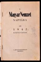 1942 A Magyar Nemzet Naptára. Bp., Globus Rt.-ny. Számos fotóval illusztrálva. Papírkötés, szakadozo...