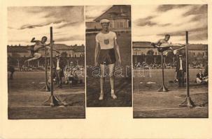 1913 Mac. verseny, Horine magasugró világrekorder; Klasszikus pillanatok vállalat, Révész és Bíró műterem / High jump athlete
