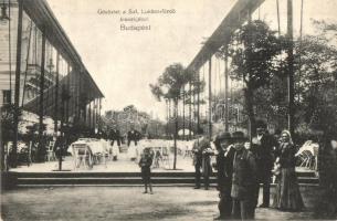 Budapest II. Szent Lukács fürdő, kioszk, terasz (EK)