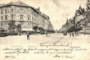 Budapest VIII. József körút, kávéház, 80-as, 414-es és 542-es számú villamosok (EK)