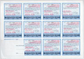 Budapest 1995. "Postabank és Takarékpénztár Rt." részvénye 100.000Ft-ról, szelvényekkel és...