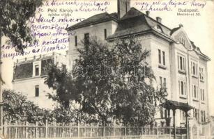 Budapest XIV. Mexikói út 52. Pohl Károly építész villája (EK)