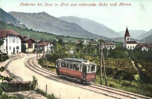 Cermes, Tscherms bei Lana (Südtirol); elektrische Bahn nach Meran / tram to Merano