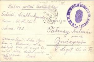 1915 Radzyn Podlaski, Palac / castle, photo + M. Kir. 41. Honvéd Gyalog Hadosztály Parancsnokság