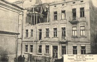 1915 Tarnów, Kamienica Dr. Adera / Zerstörtes Haus in der Postgasse / destroyed house, ruins