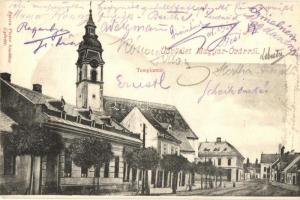 Mosomagyaróvár, Magyaróvár; Templom tér, Csiszár üzlete, Berecz Victor kiadása (EK)