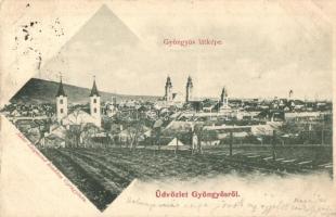 Gyöngyös, látkép, Adler Zsigmond kiadása (Rb)