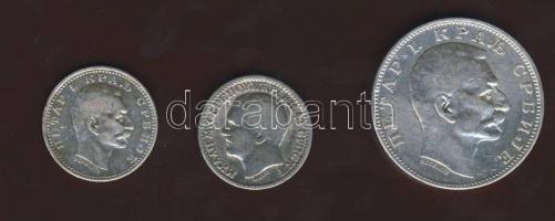 Szerbia 1879. 50P Ag T:3 + 1912. 50P Ag + 2D Ag T:2/3+