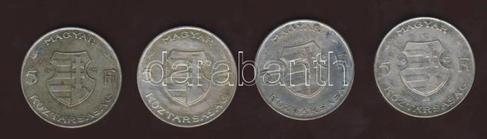 1947. 5Ft Ag "Kossuth" (4x) T:2,2/3+