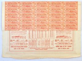 Görögország / Athén 1926. "Görög Nemzeti Bank" nyereménykölcsön 250D-ról, szelvényekkel, b...