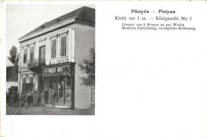 Pöstyén, Piestany; Königszeile No. 1. / Király sor 1. sz. Villa Friedler, Friedler Adolf üzlete / villa, shop (EK)