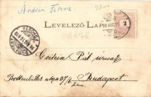 1898 Eperjes, Presov; Hauptplatz, Hauptgasse, Petőfi Gedenkm., Maria Statue / Fő tér, Fő utca, Petőf...