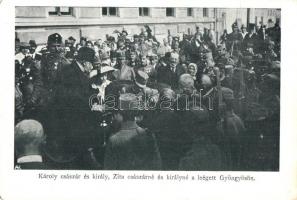 Gyöngyös, Károly császár és király és Zita királyné a leégett városban