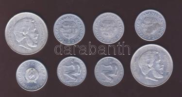 50f 1953,1956 + 1Ft "Kossuth címer" 1946,1947,1949 + 1Ft 1949 + 5Ft Ag 1947 (2x) T:1/2,2,3