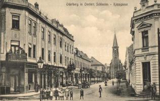 Bohumín, Oderberg; Öst.-Schlesien, Koppgasse / street view, shops (EB)