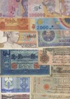 Vegyes papírpénz tétel, 228db, egész világ, benne D.Reich, cári orosz, Kína égetési pénz T:I (többsé...