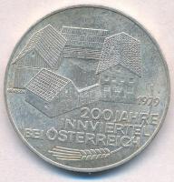 Ausztria 1979. 100Sch Ag 200 éves az Innviertel T:1-,2 Austria 1979. 100 Schilling Ag 200th Anniversary - Innviertel C:AU,XF