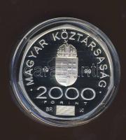 1999. 2000Ft Ag "A 2000. évforduló" T:PP Dísztokban, tanúsítvánnyal!