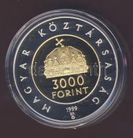 1999. 3000Ft Ag "Államalapítás 1000. évfordulója" T:PP Csak 5000db! Dísztokban, tanúsítvánnyal!
