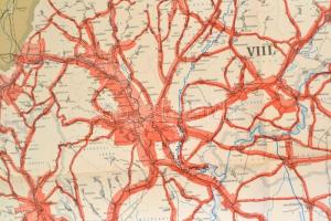 1965 Magyarország áttekintő úttérképe. 1:300.000. I. Forgalmi terhelési térkép. II. Tonnaterhelési t...