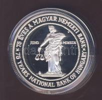 1999. 75Ft Ag "75 éves az MNB" T:PP Csak 4500db! Dísztokban, tanúsítvánnyal!