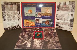 Kanada modern díszkiadás "Emlékezés a II. világháborúra" 6klf emlékérem, dekoratív díszcsomagolásban T:BU