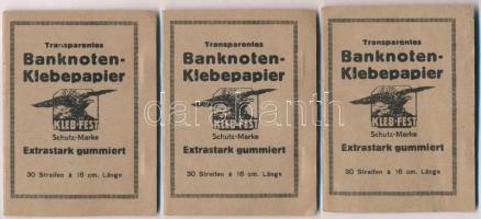 Kleb-Fest Átlátszó bankjegy ragasztó papír, 30x16cm hosszú csík, eredeti kiszerelésben (3x)