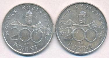 1994. 200Ft Ag "Deák" (2x) T:2
