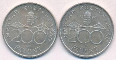 1994. 200Ft Ag "Deák" (2x) T:2