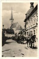 1940 Dés, Dej; bevonulás / entry of the Hungarian troops 1940 Szamosújvár visszatért So. Stpl