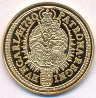 DN "Magyar aranypénzek utánveretben - III. Károly dukát" aranyozott Ag emlékérem tanúsítvá...