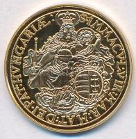 DN "Magyar aranypénzek utánveretben - I. Lipót 10 dukát" aranyozott Ag emlékérem tanúsítvá...