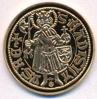 DN "Magyar aranypénzek utánveretben - Mátyás király aranyforint" aranyozott Ag emlékérem tanúsítvánnyal (5,5g/0.333/25mm) T:PP