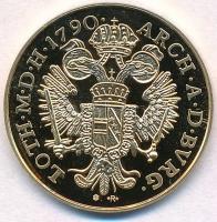 DN "Magyar aranypénzek utánveretben - II. József dukát" aranyozott Ag emlékérem tanúsítván...