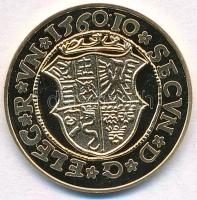 DN "Magyar aranypénzek utánveretben - János Zsigmond aranyforint" aranyozott Ag emlékérem ...