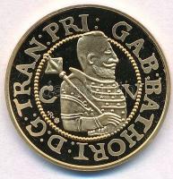 DN "Magyar aranypénzek utánveretben - Báthory Gábor dukát" aranyozott Ag emlékérem (5.5g/0.333/25mm) T:PP