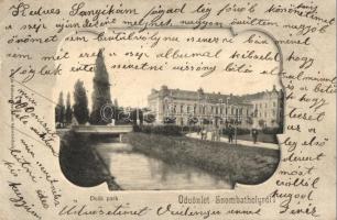 Szombathely, Deák park, Steiner Testvérek kiadása, Art Nouveau keret (kis szakadás / small tear)