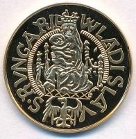 DN "Magyar aranypénzek utánveretben - II. Ulászló aranyforint" aranyozott Ag emlékérem (5....