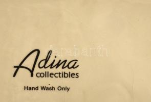 Női táskát formázó Adina Collectibles kerámia tartó, mázas kerámia, jelzett, kis lepattanással, apró...