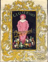 Tuszkay Márton (1884-1944) reklámterv 19x25 cm