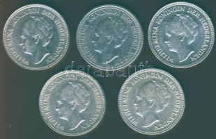 Hollandia 1922-30. 1/2G Ag (5x) T:2,3