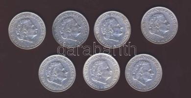 Hollandia 1954-66. 1G Ag (7x) klf évszámokkal T:2,2/3