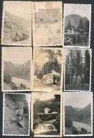 cca 1940 Máramarossziget, a Tisza forrás környékén készült 30 db fénykép 6x9 cm vegyes minőségben