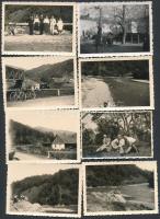 cca 1940 Máramarossziget, a Tisza forrás környékén készült 30 db fénykép 6x9 cm vegyes minőségben