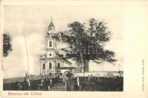 Csebe, Cebea; Biserica / templom, Deutsch fényképész felvétele, Joan Cuteau kiadása / church (EK)